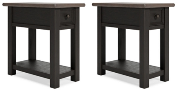Ashley Tyler Creek Grayish Brown Black 2 End Tables