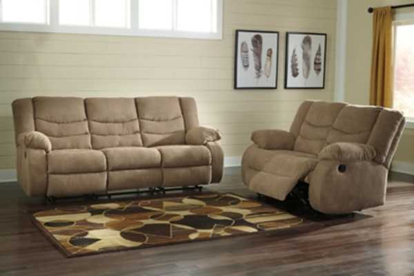 Ashley Tulen Mocha Sofa and Loveseat