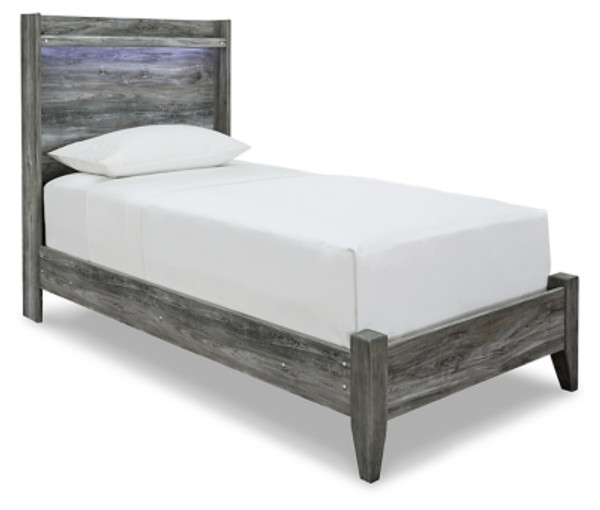 Ashley Baystorm Gray Twin Panel Bed with Dresser and Nightstand