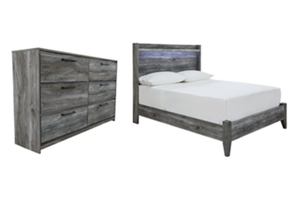 Ashley Baystorm Gray Full Panel Bed with Dresser