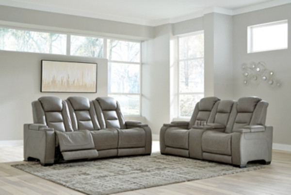 Ashley The Man-Den Gray Sofa and Loveseat