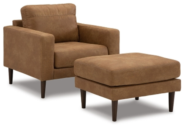 Ashley Telora Caramel Chair and Ottoman