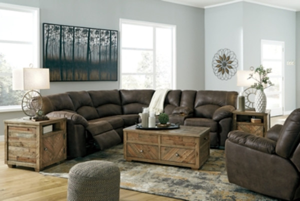 Ashley Tambo Canyon 2-Piece Sectional with Recliner