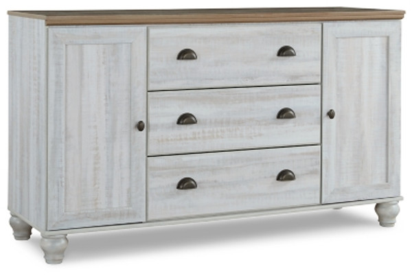 Ashley Haven Bay Two-tone Queen Panel Bed with Dresser