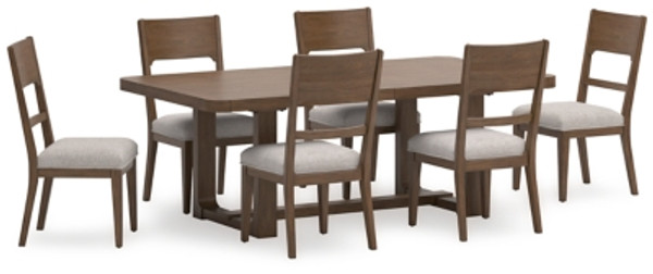 Ashley Cabalynn Light Brown Dining Table and 6 Chairs