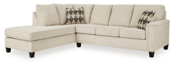 Ashley Abinger Natural 2-Piece Sleeper Sectional with LAF Chaise and Ottoman