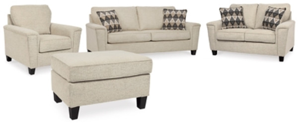 Ashley Abinger Natural Sofa, Loveseat, Chair and Ottoman