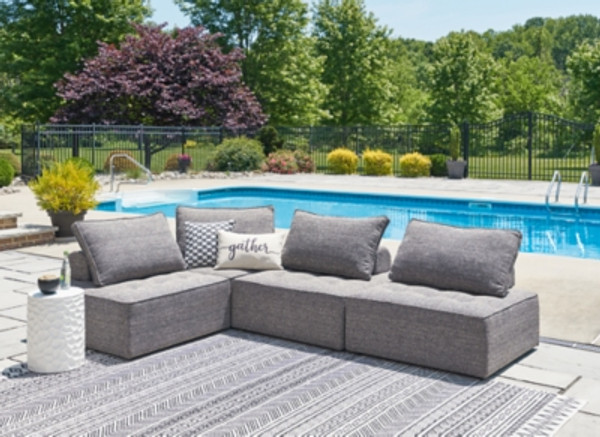 Ashley Bree Zee Brown 4-Piece Outdoor Sectional
