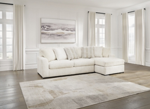Ashley Chessington Ivory 2-Piece Sectional with Chaise 61904/17/66