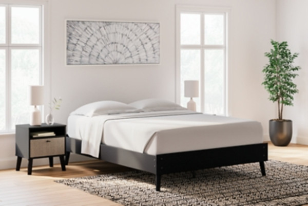 Ashley Charlang Black Queen Platform Bed