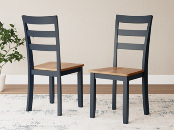 Ashley Gesthaven Natural Blue Dining Chair (Set of 2)
