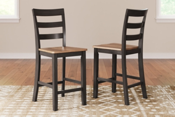 Ashley Gesthaven Natural Brown Counter Height Barstool (Set of 2)