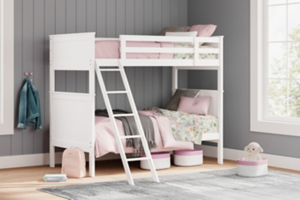 Ashley Nextonfort White Twin over Twin Bunk Bed