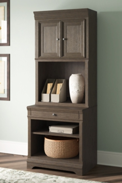 Ashley Janismore Weathered Gray Bookcase