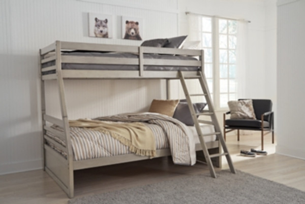 Ashley Lettner Light Gray Twin over Full Bunk Bed