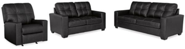 Benchcraft Barlin Mills Carbon Sofa, Loveseat and Recliner