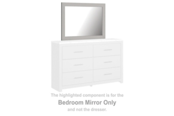 Ashley Cottonburg Light Gray White Bedroom Mirror