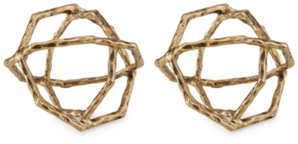 Ashley Laddington Antique Brass Finish Sculpture (Set of 2) Ashley Laddington Antique Brass Finish Sculpture (Set of 2)