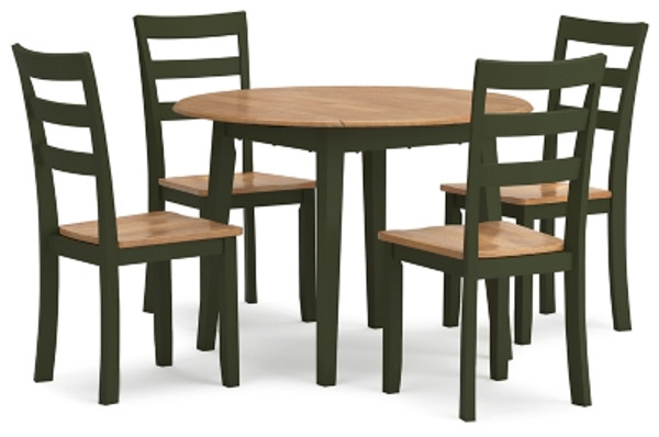 Ashley Gesthaven Natural Green Dining Table and 4 Chairs