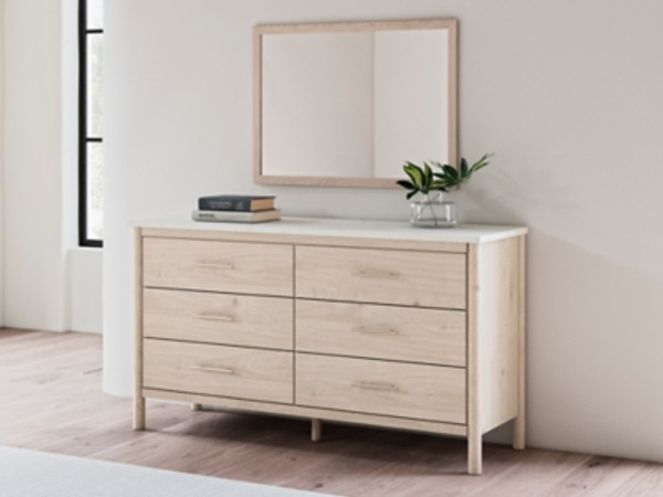 Ashley Cadmori Two-tone Dresser and Mirror