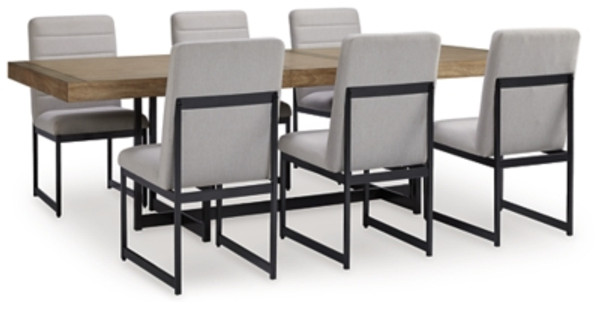 Ashley Tomtyn Light Brown Dining Table and 6 Chairs Ashley Tomtyn Light Brown Dining Table and 6 Chairs