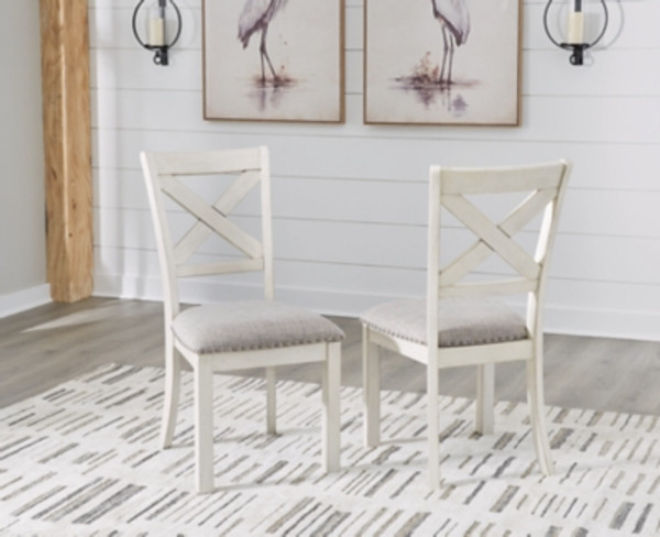 Ashley Robbinsdale Antique White Dining Table and 6 Chairs with Storage
