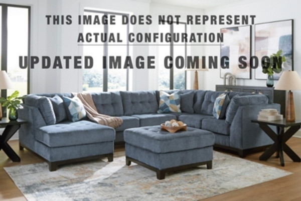 Benchcraft Maxon Place Navy Chair and Ottoman