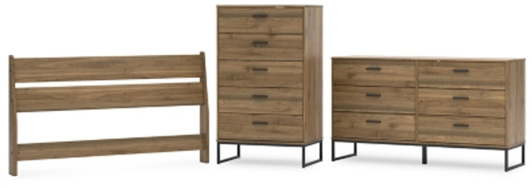 Ashley Deanlow Honey Queen Panel Headboard with Dresser and Chest Ashley Deanlow Honey Queen Panel Headboard with Dresser and Chest