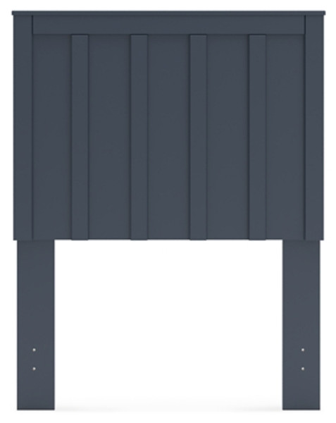 Ashley Simmenfort Navy Blue Twin Panel Headboard with Dresser and Chest
