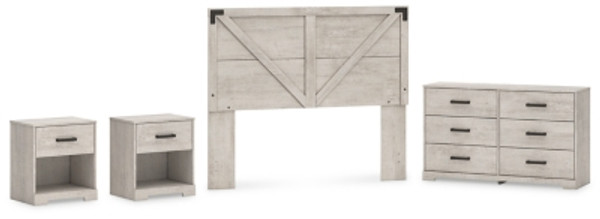 Ashley Shawburn Gray Queen Crossbuck Panel Headboard with Dresser and 2 Nightstands Ashley Shawburn Gray Queen Crossbuck Panel Headboard with Dresser and 2 Nightstands