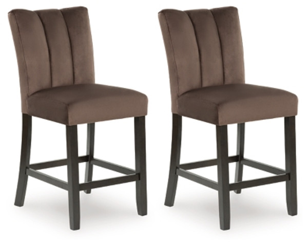 Ashley Jazmore Mocha Counter Height Barstool (Set of 2)