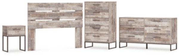 Ashley Neilsville Whitewash Queen Panel Headboard with Dresser, Chest and Nightstand Ashley Neilsville Whitewash Queen Panel Headboard with Dresser, Chest and Nightstand