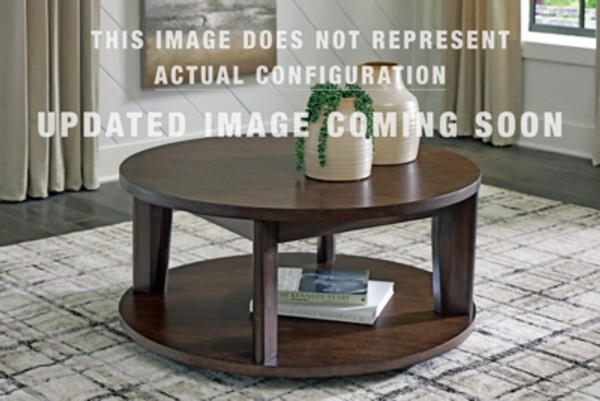 Ashley Korestone 2 Dark Brown Coffee Table with 2 End Tables