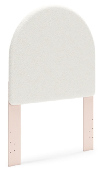 Ashley Wistenpine Blush Twin Upholstered Panel Headboard with Nightstand
