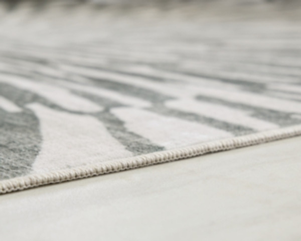 Ashley Verland Gray White Washable 5' x 7' Area Rug
