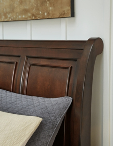 Ashley Porter Rustic Brown King Sleigh Bed