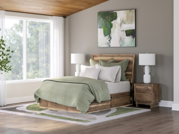 Ashley Zadilyn Brown Full Panel Bed with Storage