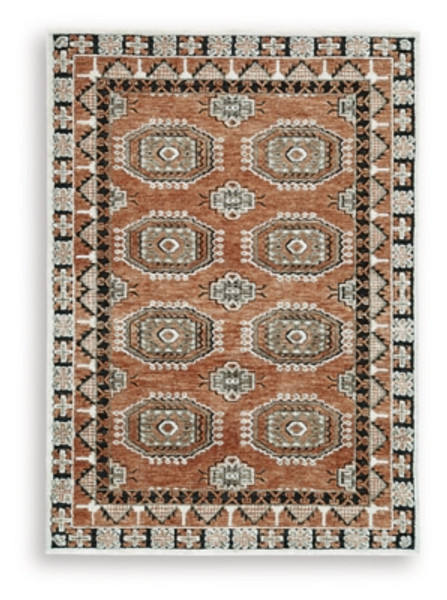 Ashley Qaabiz Sienna Ivory Black 5' x 7' Area Rug