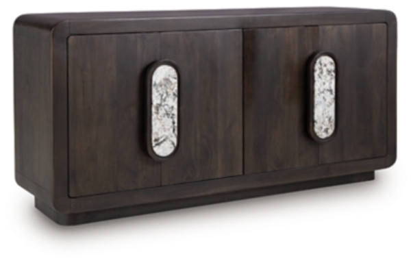 Ashley Elliston Espresso Brown Accent Cabinet