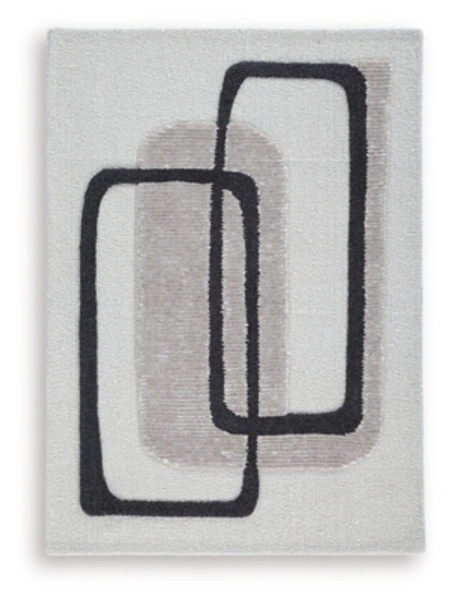 Ashley Davismour Ivory Taupe Charcoal 5' x 7' Area Rug
