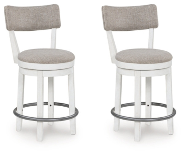 Ashley Robbinsdale Antique White Counter Height Barstool (Set of 2) D642-324