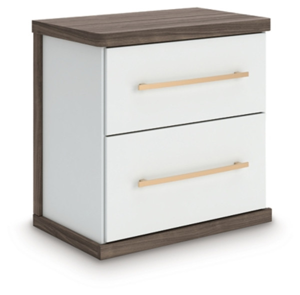 Ashley Mazilar Brown White Nightstand Ashley Mazilar Brown White Nightstand