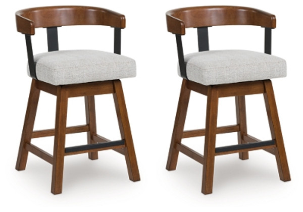 Ashley Ralene Medium Brown Counter Height Barstool (Set of 2)