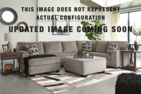 Ashley Ballinasloe Platinum 3-Piece sectional with Double Chaise
