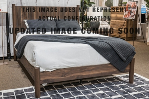 Ashley Cadmori Brown Full Upholstered Panel Bed with Mirrored Dresser