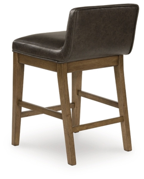 Ashley Cabalynn Oatmeal Light Brown Counter Height Barstool (Set of 2)