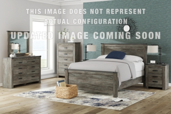 Ashley Frandern Gray Twin Bookcase Panel Bed with Storage