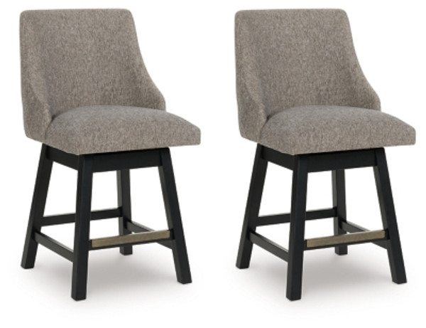 Ashley Neymorton Dark Grayish Brown Counter Height Barstool (Set of 2) D618-324