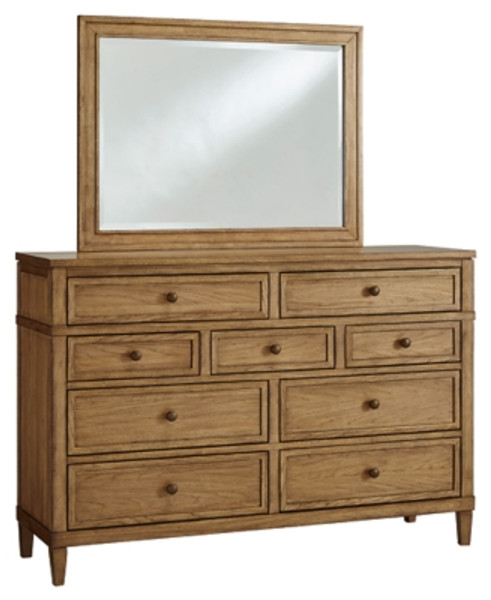 Ashley Sharlance Brown Dresser and Mirror