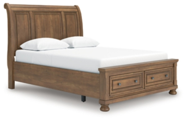 Ashley Vandenmore Medium Brown Queen Storage Sleigh Bed